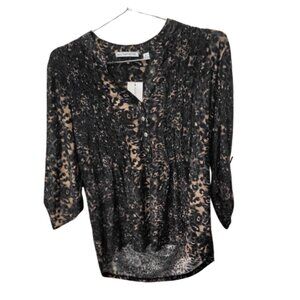 Notations Womans Leopard Print Blouse